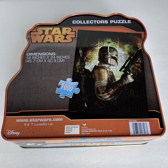 NEW Jigsaw Puzzle Disney Star Wars Boba Fett 1000pc Tin Box Collectors Tin - Picture 5 of 5